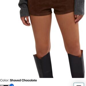 Free People High Waist Brown Shorts Cozy Knit